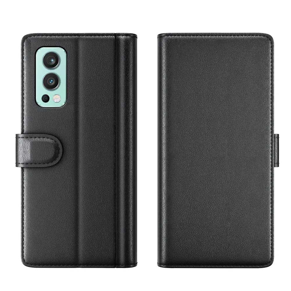 Äkta Läderfodral  OnePlus Nord 2 5G Svart