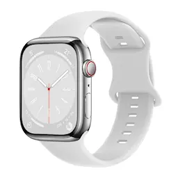 Silikoniranneke Apple Watch Series 7 41mm Valkoinen