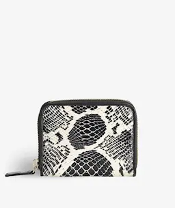 Zip Wallet Real Water Snake Bubbels White