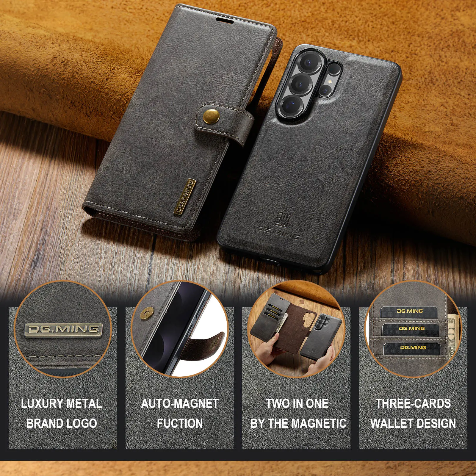 Magnet Wallet Samsung Galaxy S26 Ultra Brown