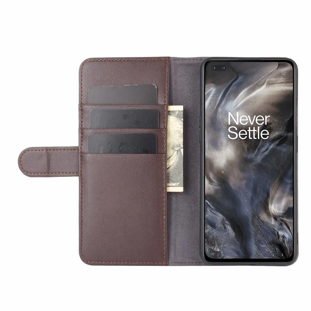 Äkta Läderfodral  OnePlus Nord Brun