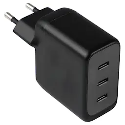 Väggladdare 3 x USB-C GaN 70W Svart