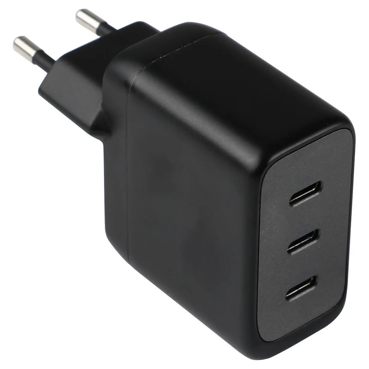 Vægoplader 3 x USB-C GaN 70W Sort