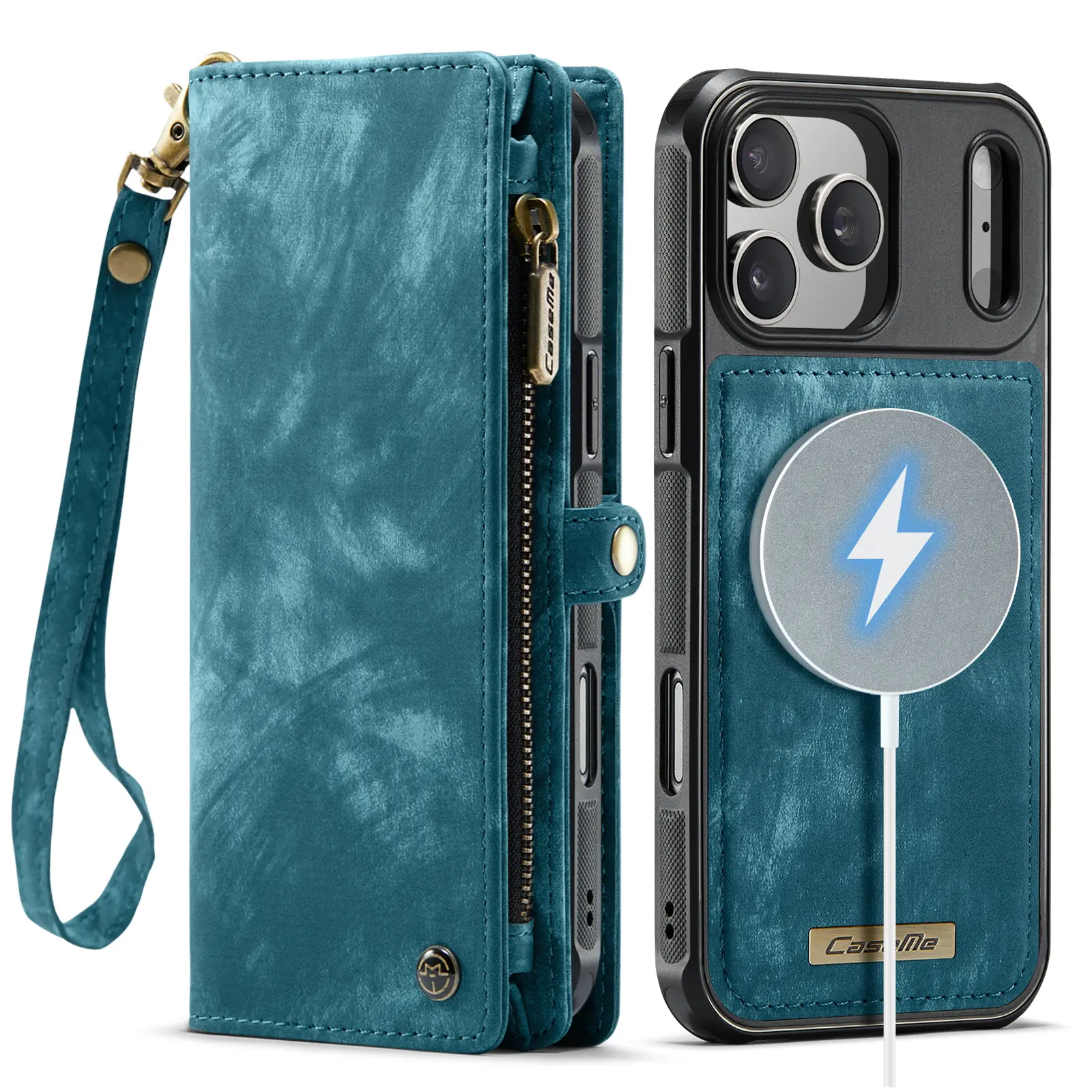 Multi-slot Plånboksfodral iPhone 17 Pro Max Blå