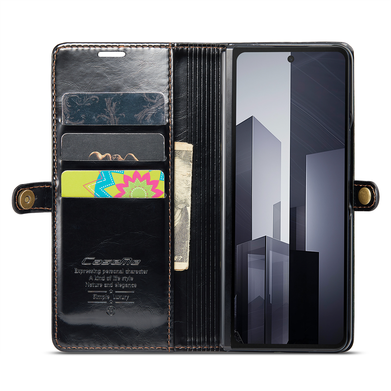 Läderfodral Samsung Galaxy Z Fold 8 svart