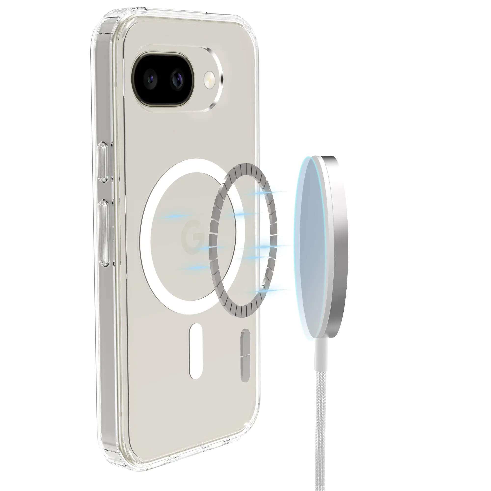 Hybridskal MagSafe Google Pixel 10a Genomskinlig