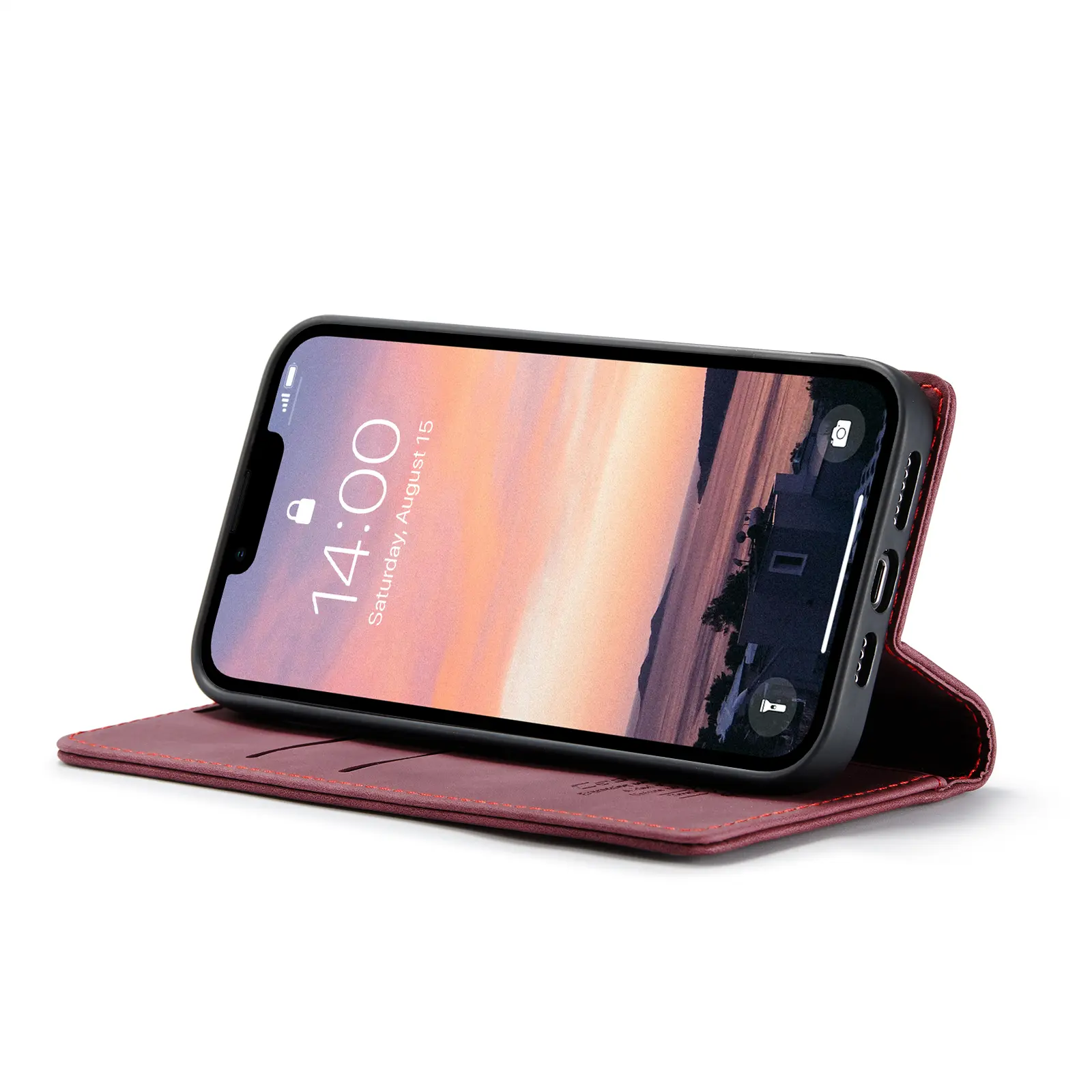 Slim Plånboksfodral iPhone 16e Röd