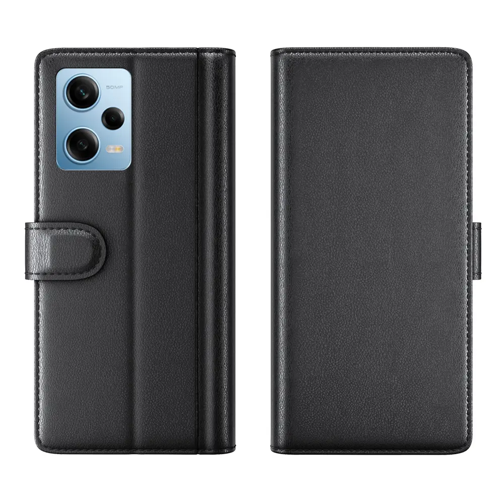 Äkta Läderfodral Xiaomi Redmi Note 12 Pro Svart