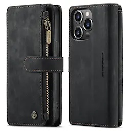 Zipper Wallet iPhone 13 Pro Musta