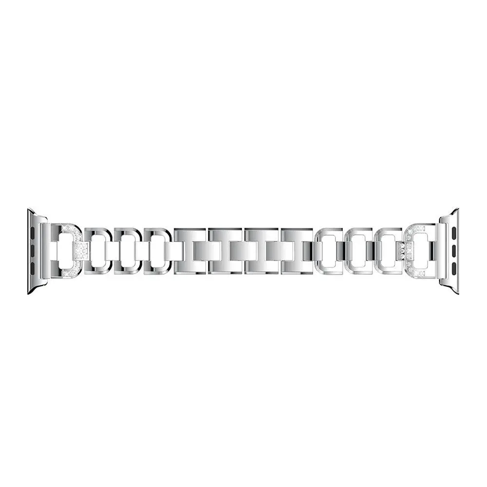 Rhinestone Bracelet Apple Watch Series 4-6 44mm Silver