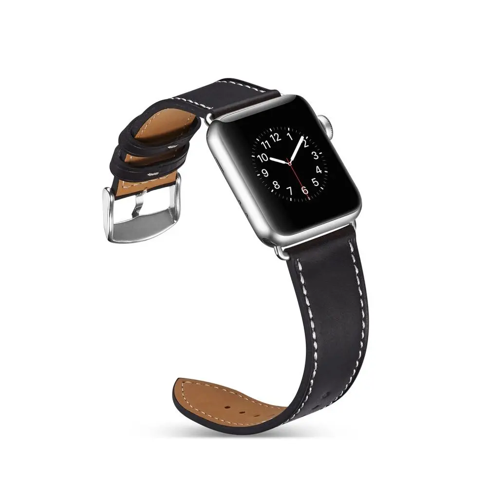 Läderarmband Apple Watch Ultra 49mm 4th Gen Svart