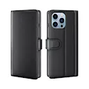 Ægte Læderetui iPhone 14 Pro Sort