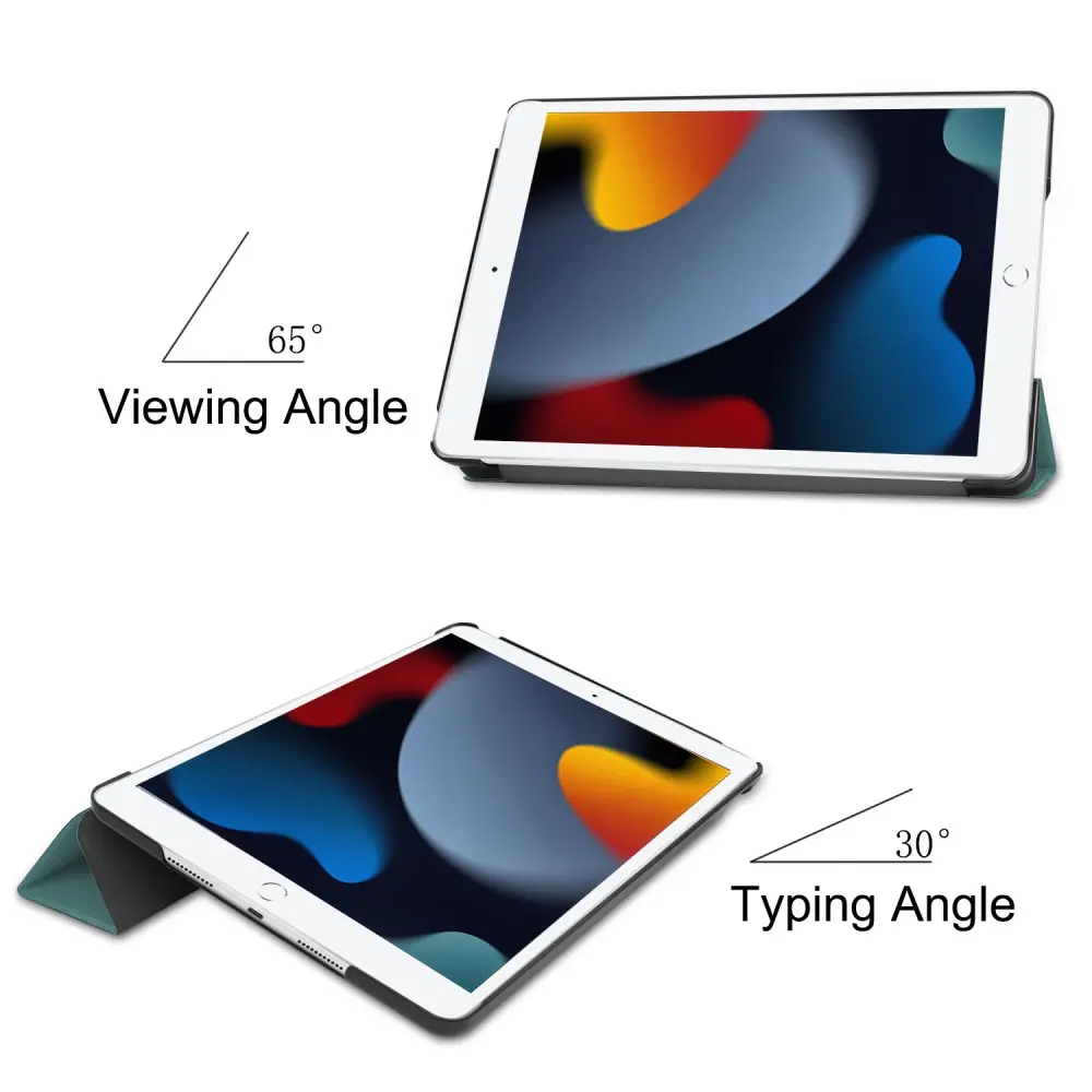 Fodral Tri-fold Apple iPad 10.2 9th Gen (2021) Grön