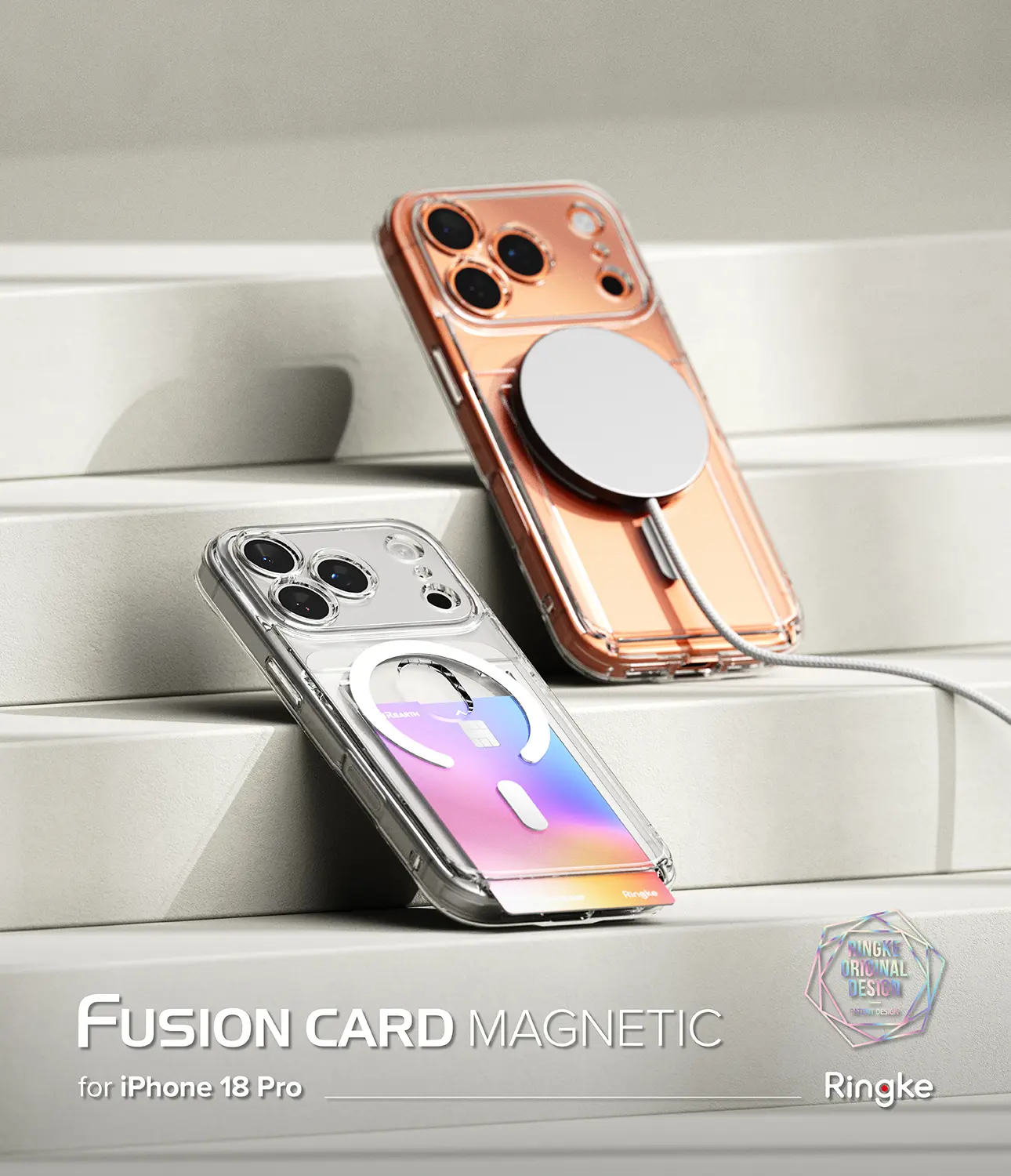 Fusion Card Magnetic Case iPhone 18 Pro Clear