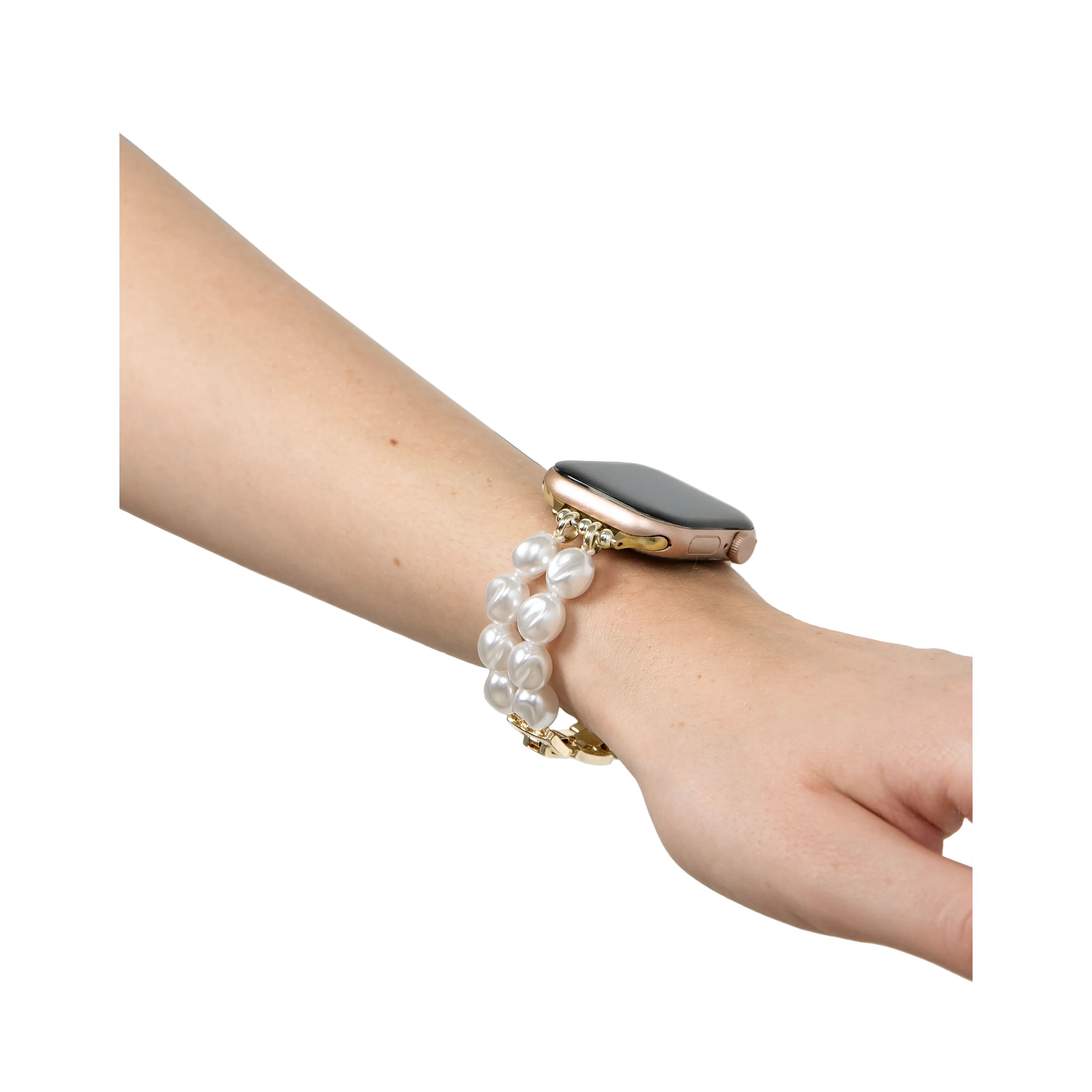 Beaded Watch Band  Apple Watch Series 1-3 42mm Classy White Pearl
