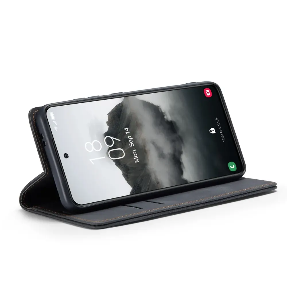 Slim Plånboksfodral Samsung Galaxy S25 Svart