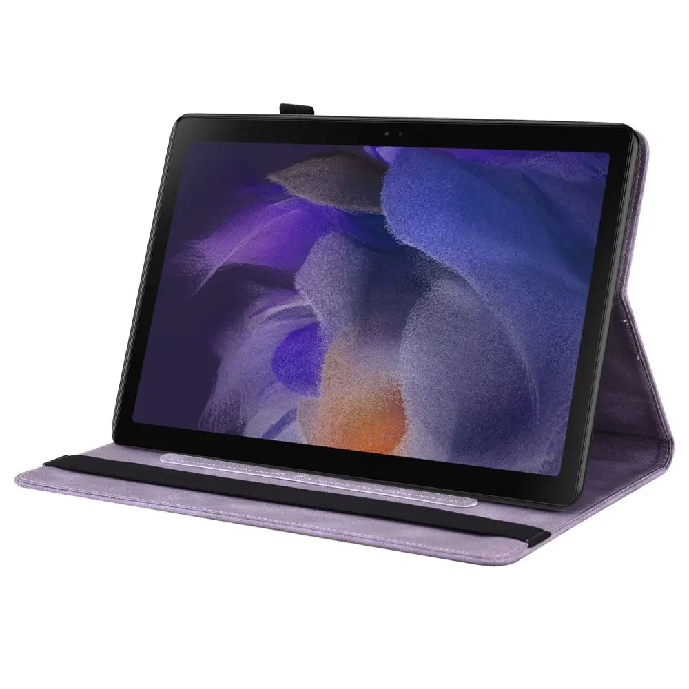Läderfodral Fjärilar Samsung Galaxy Tab A9 Lila