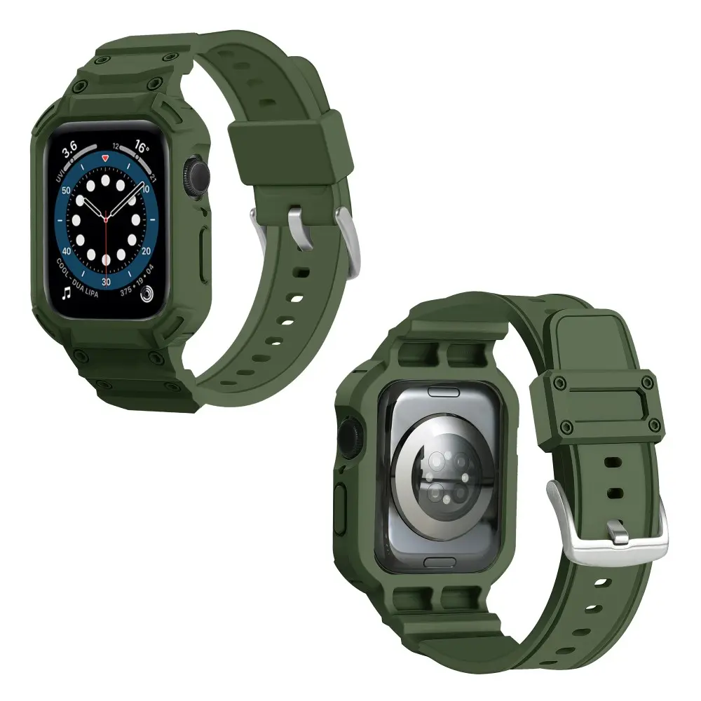 Apple Watch Series 10 46mm Adventure Skal + Armband mörkgrön