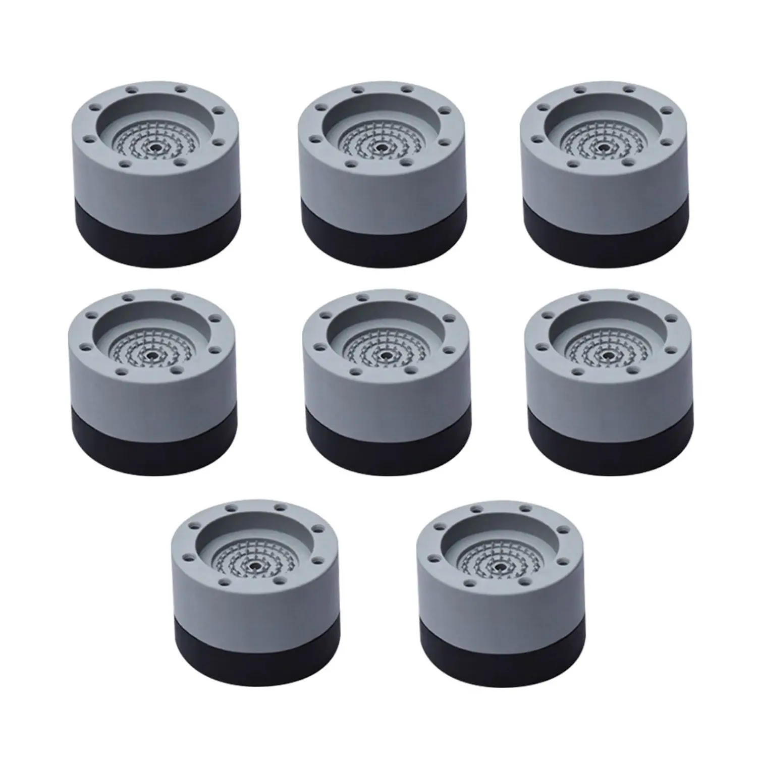 Stabelbare vibrationsdæmpende fødder til vaskemaskine og tørretumbler (8-pak)