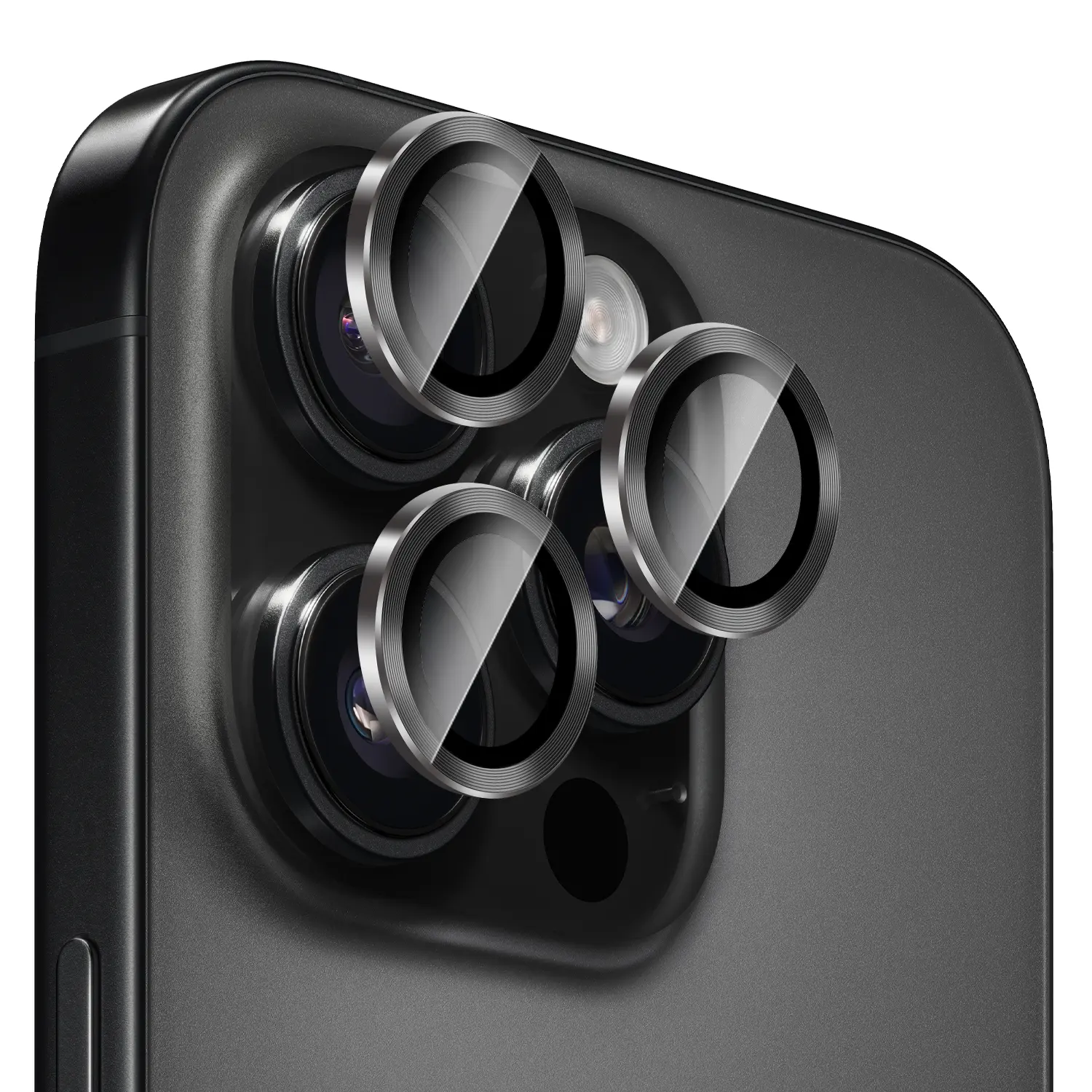 iPhone 14 Pro Max Linsebeskytter Metal, Sort