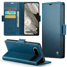 Google Pixel 8 Ohut RFID-lompakkokotelo, Sininen