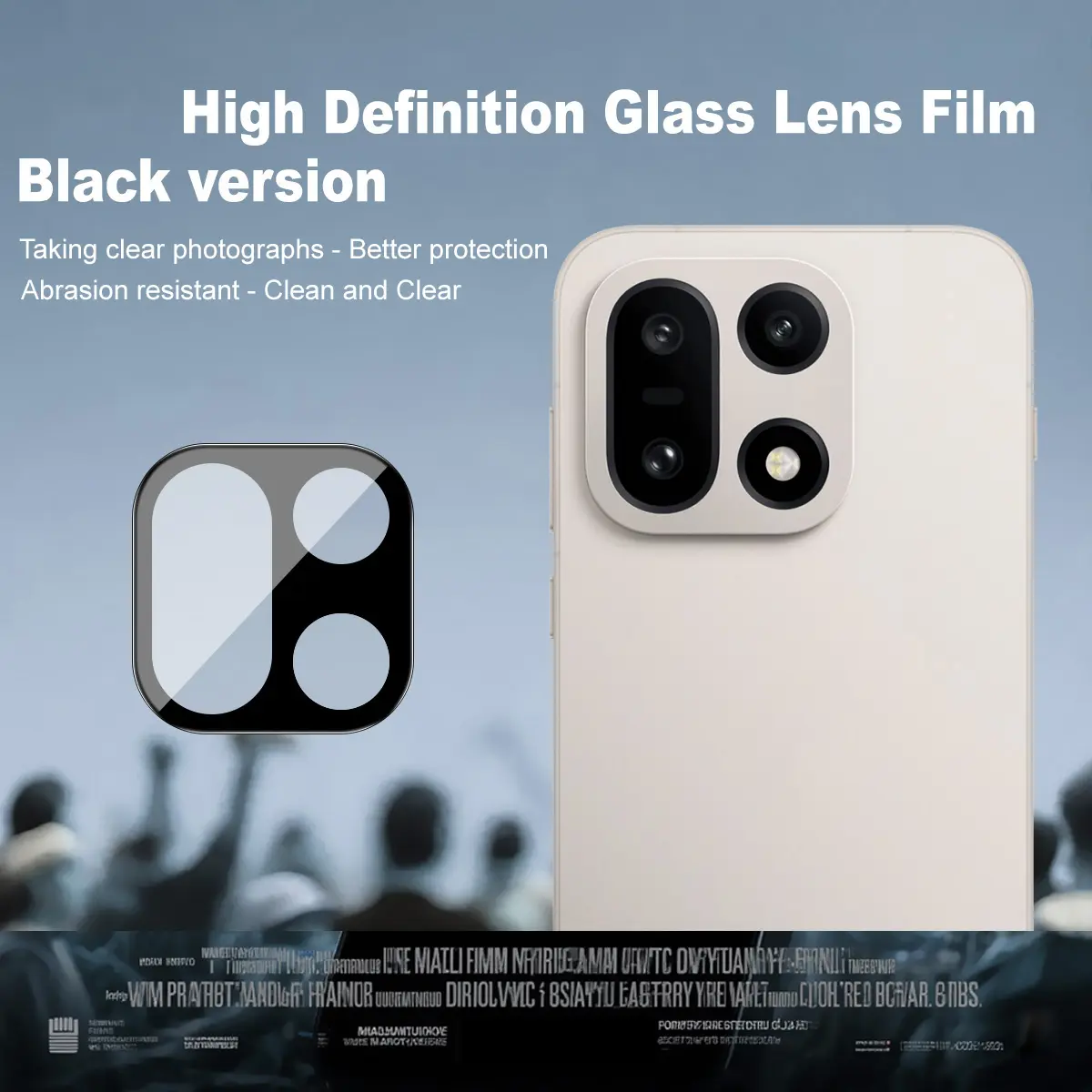 Härdat Glas 0.2mm Linsskydd  OnePlus 15 Svart