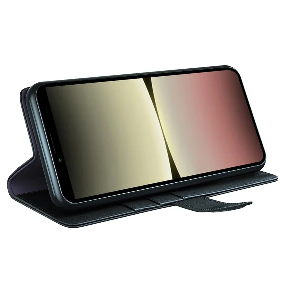 Äkta Läderfodral Sony Xperia 10 V Svart