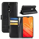 Ægte Læderetui  OnePlus 6 Sort