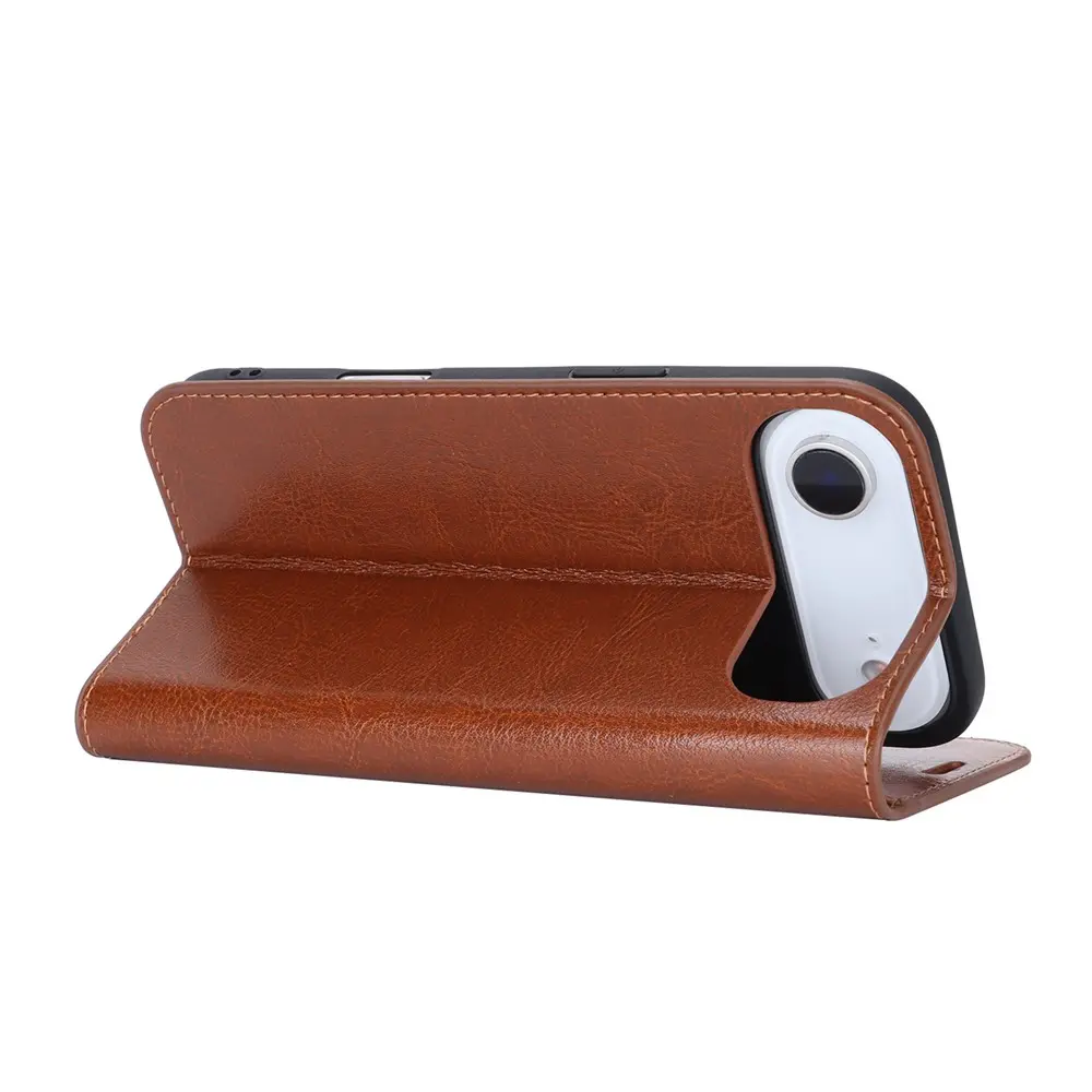 Mobilfodral Äkta Läder iPhone Air Brun