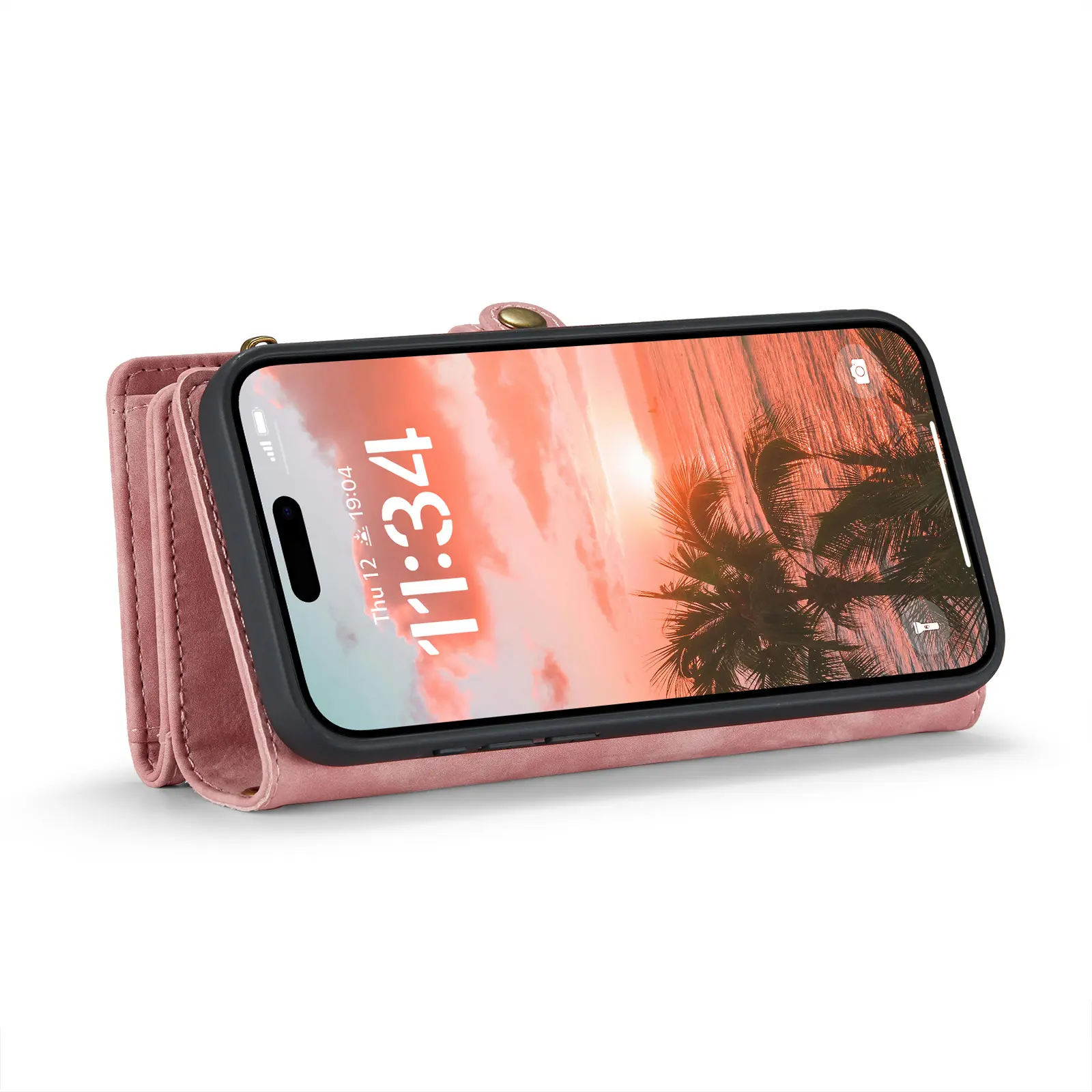 Multi-slot Plånboksfodral iPhone 16 Rosa