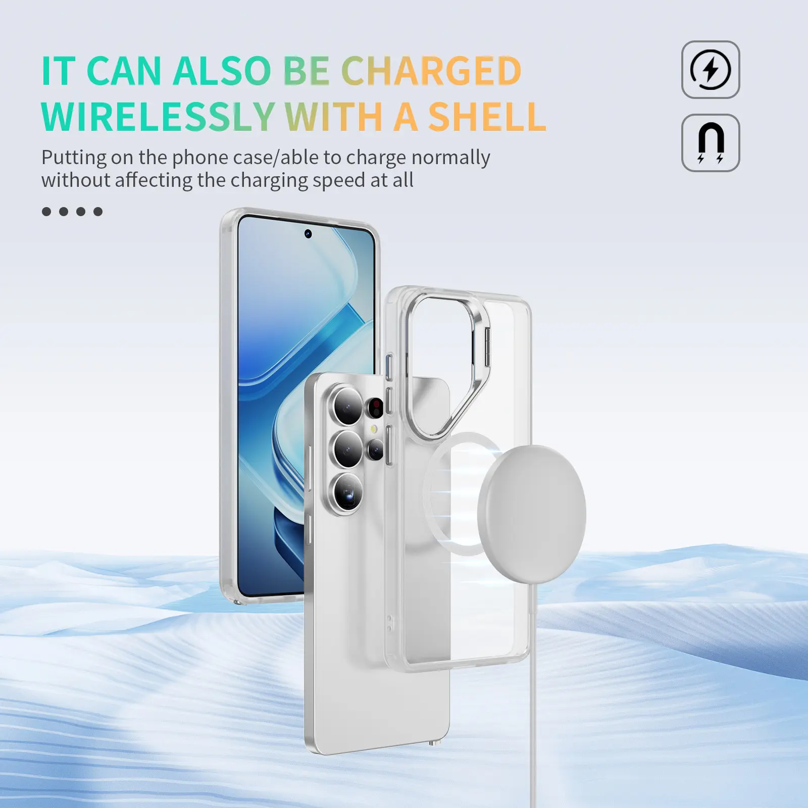 Hybridskal Kickstand MagSafe Samsung Galaxy S26 Ultra Genomskinlig