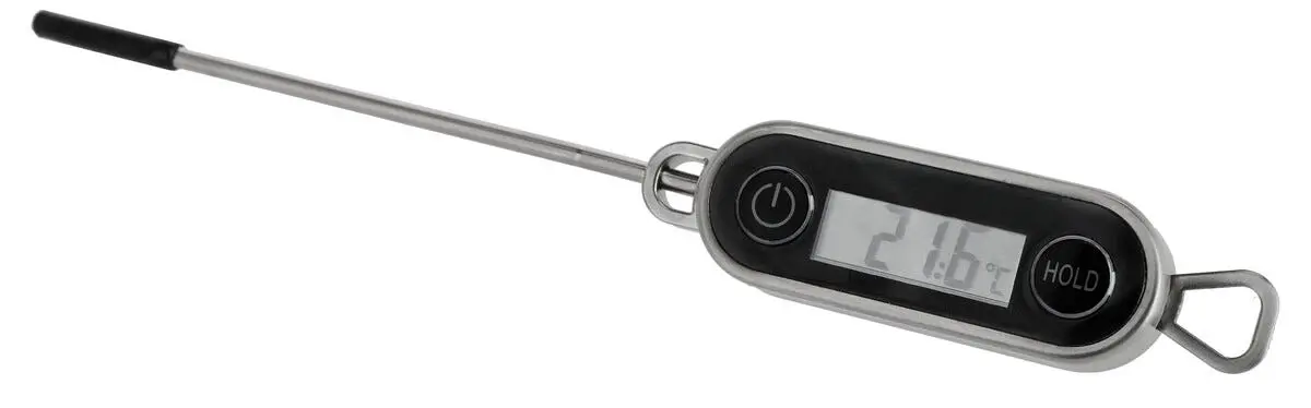 Digital stegetermometer med LCD-display, Sort