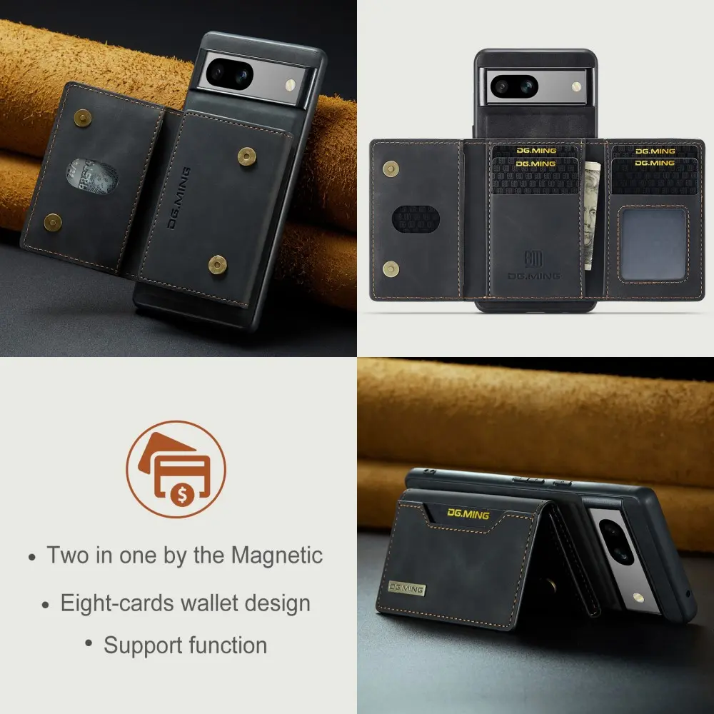 Magnetic Card Slot Case Google Pixel 7a Svart