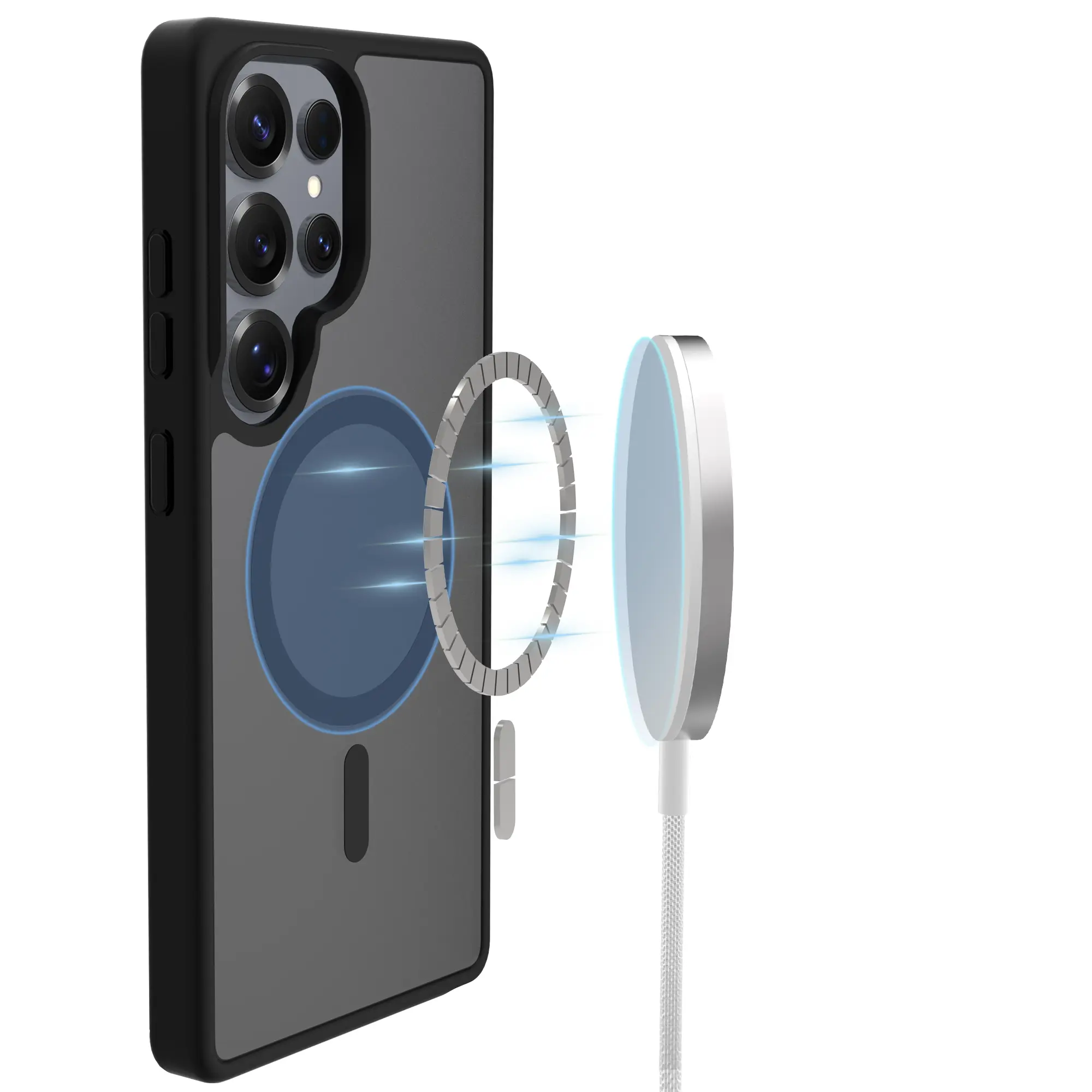 Magnetic Hybrid Skal Samsung Galaxy S25 Ultra Frosted Black