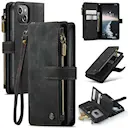 Zipper Wallet iPhone 14 Musta