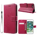 Læderetui Sommerfugle iPhone 7 Plus/iPhone 8 Plus Cerise