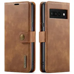 Google Pixel 7 Pro Plånboksfodral med avtagbart skal, Cognac