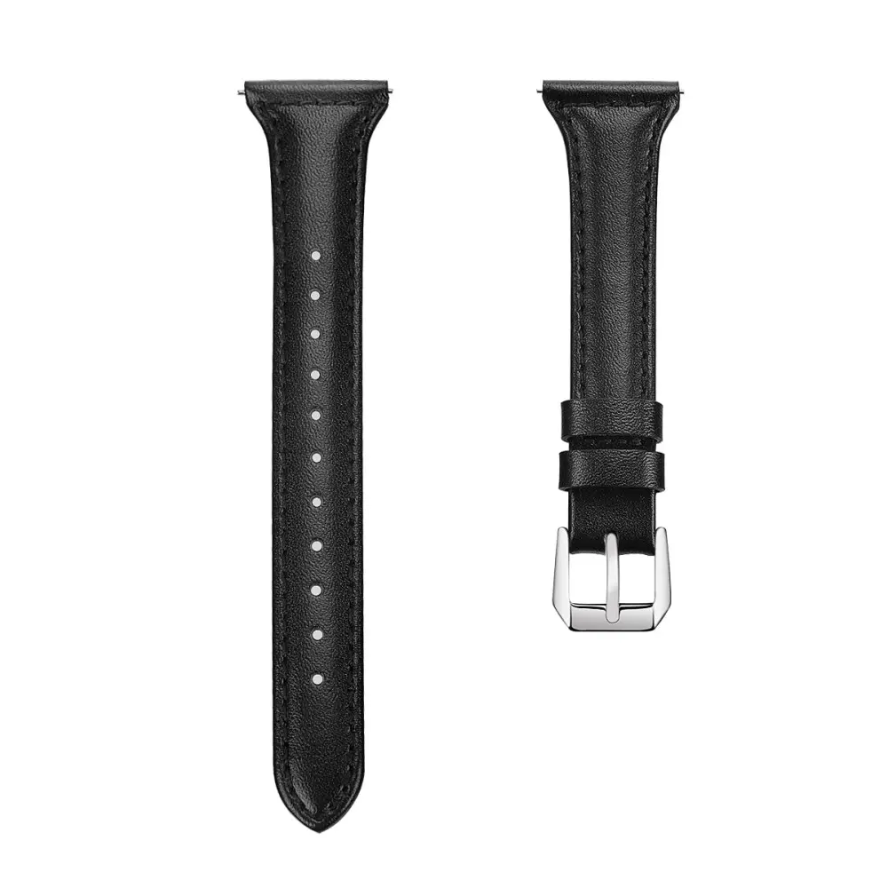 Slim Läderarmband Garmin Forerunner 170 Svart