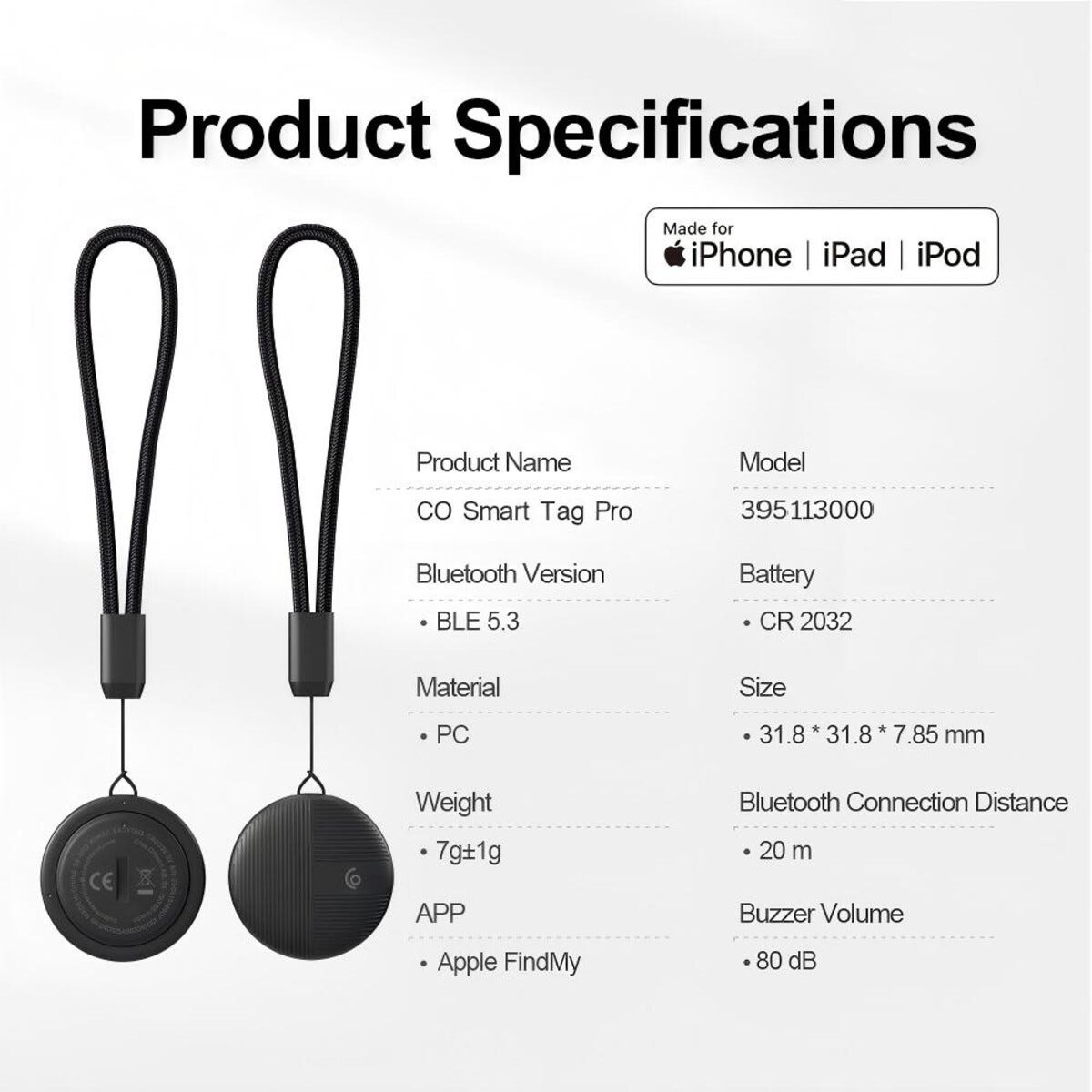 Smart Tag Pro Tracker (1-pack) Svart