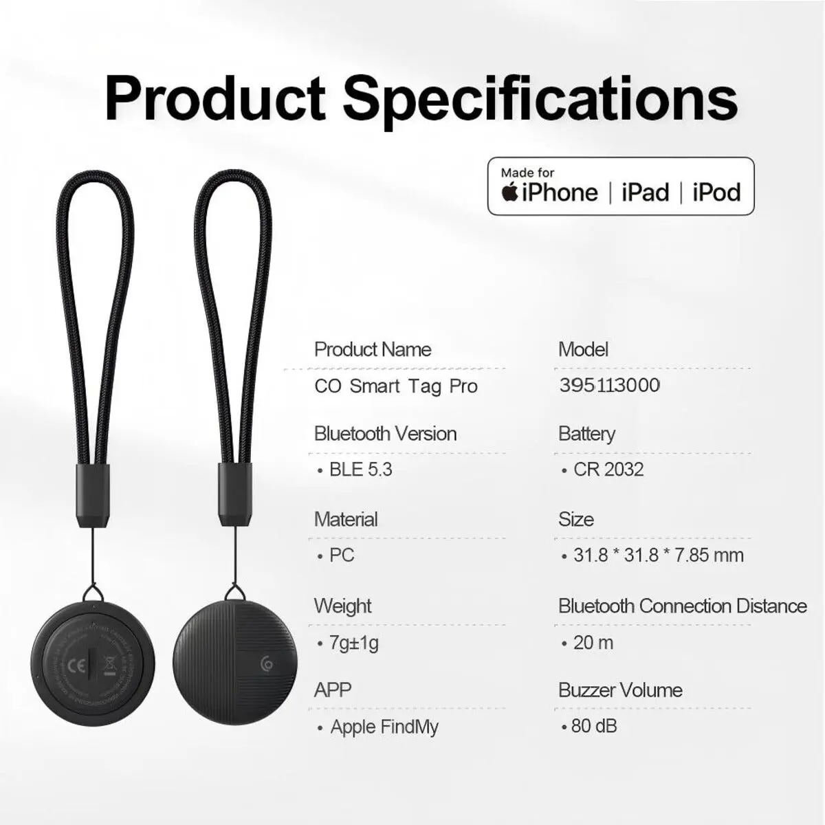 Smart Tag Pro Tracker (1-pack) Svart