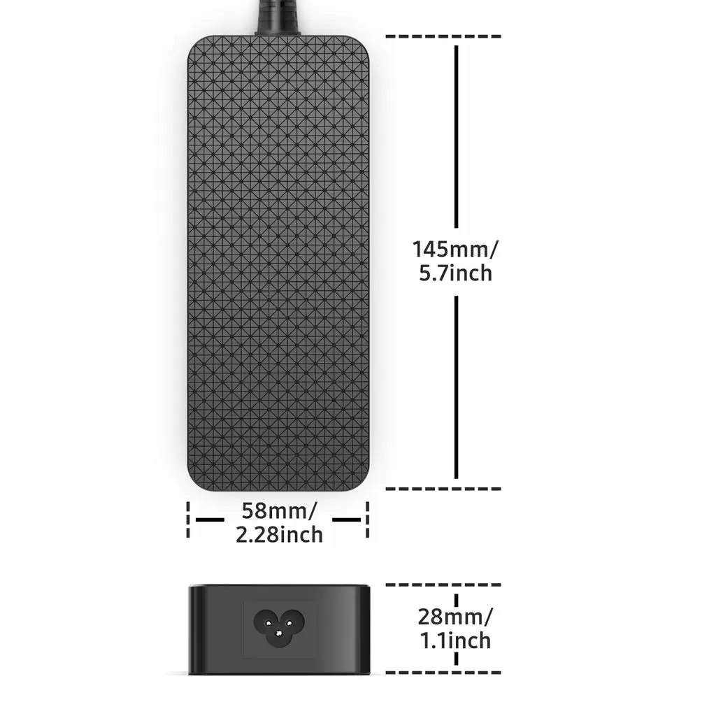Laddare/AC-adapter USB-C 140W PD för MacBook & PC 2.7m Svart