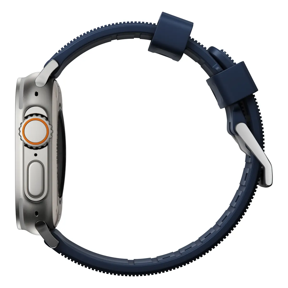 Apple Watch Ultra 49mm 3rd Gen Rugged Band Atlantic Blue (Silver Hardware)