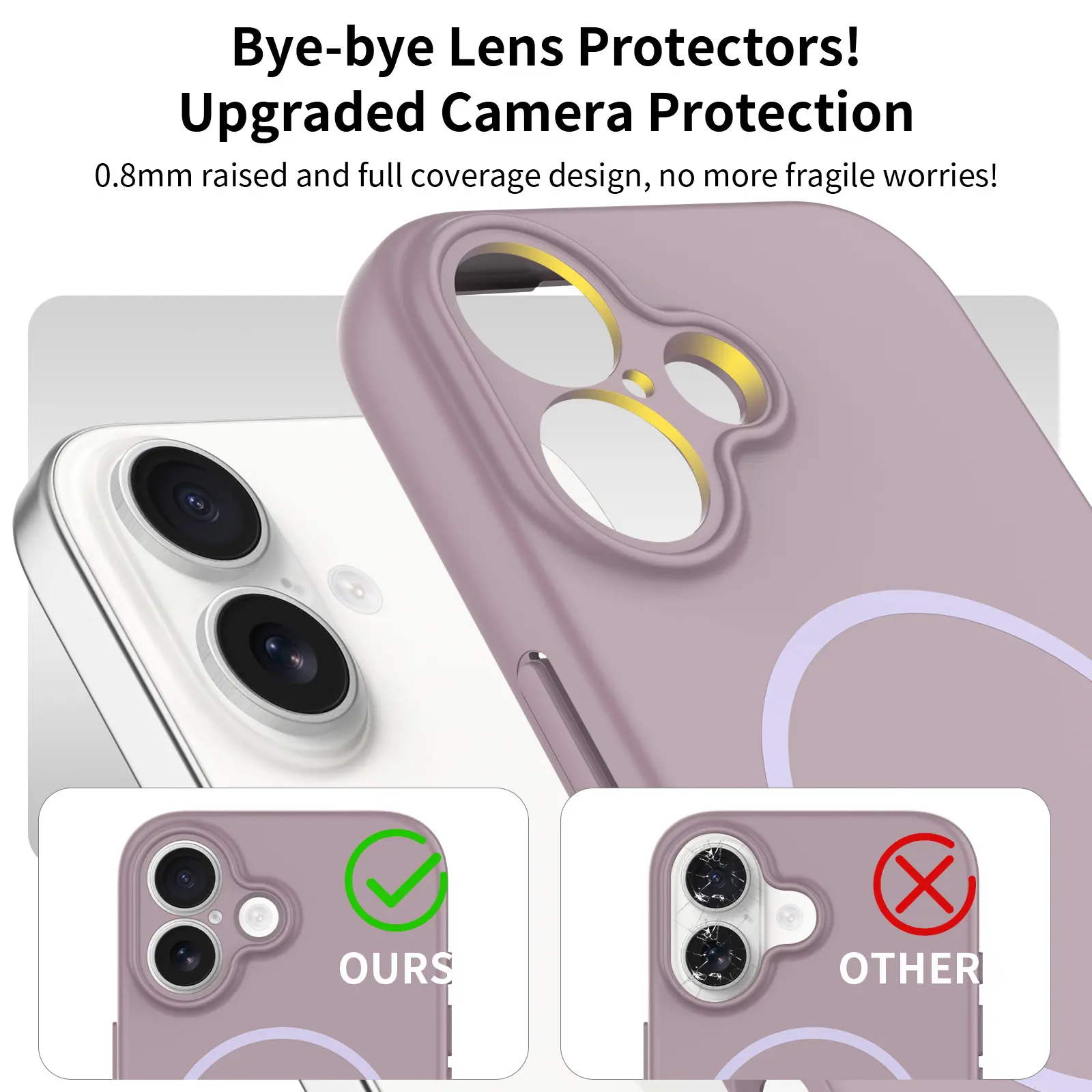 MagSafe-skal SoftArmor iPhone 17 Lila