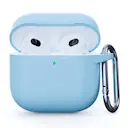 Silikonecover med karabinhage Apple AirPods 4 Blå