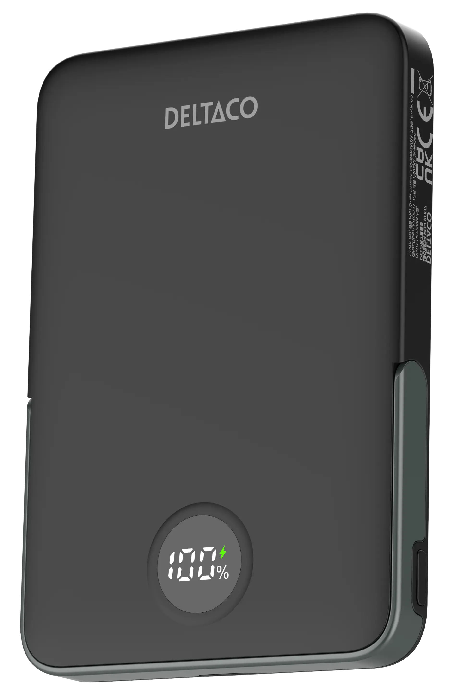 Magnetisk trådlös powerbank med stativ PD 20W 5000 mAh Svart
