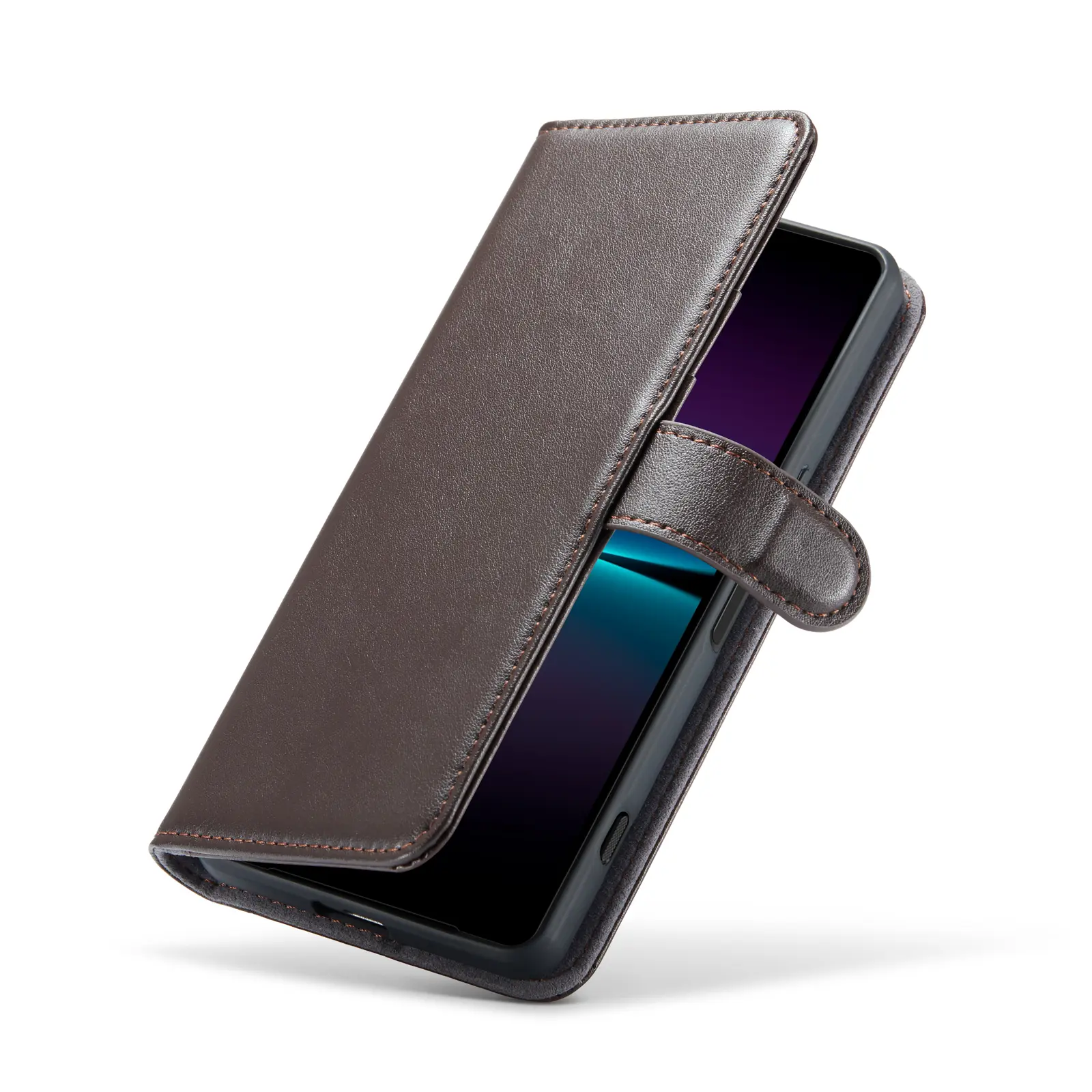 Äkta Läderfodral Sony Xperia 1 VI Brun