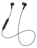 In-ear Bluetooth-høretelefoner med mikrofon og medieknapper, Sort