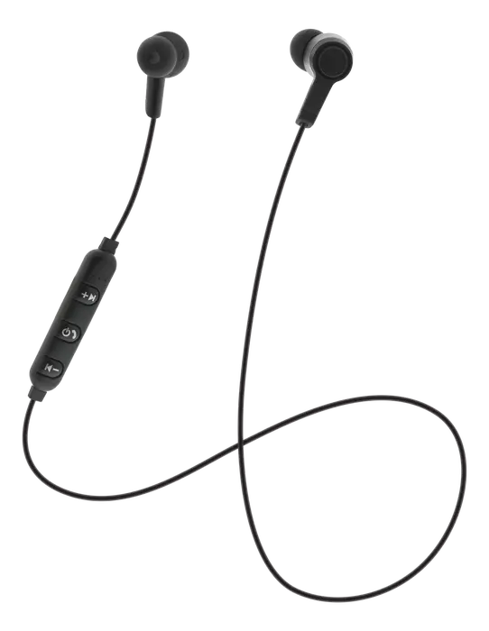 In-ear Bluetooth-høretelefoner med mikrofon og medieknapper, Sort