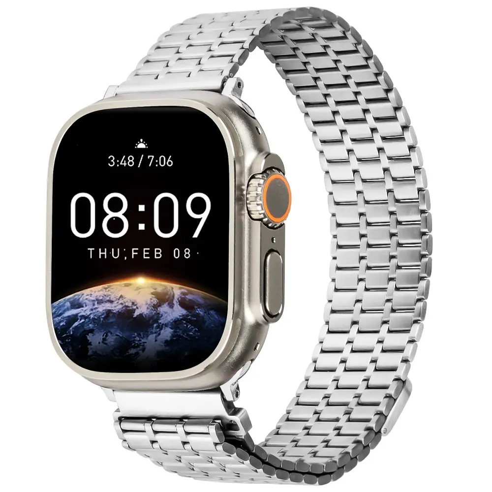 Business Magnetic Armbånd Apple Watch Series 10 46mm sølv