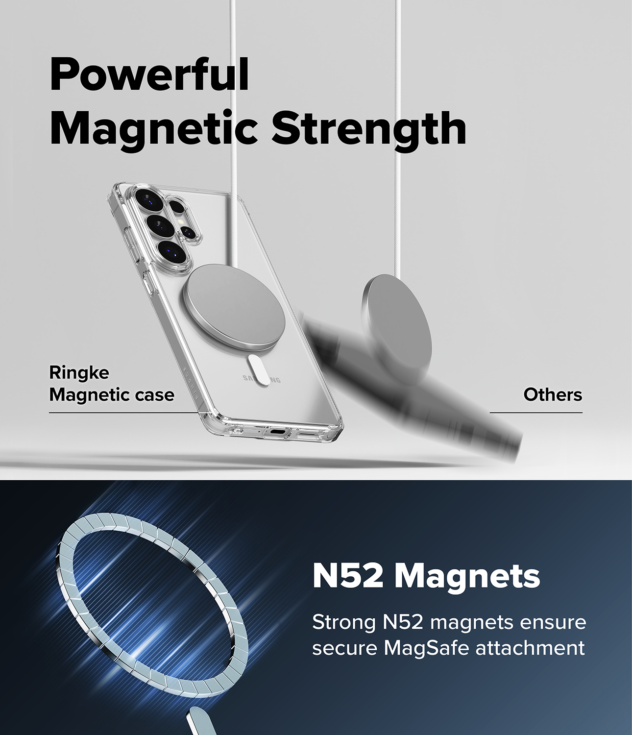 Fusion Magnetic Case Samsung Galaxy S26 Ultra Genomskinlig